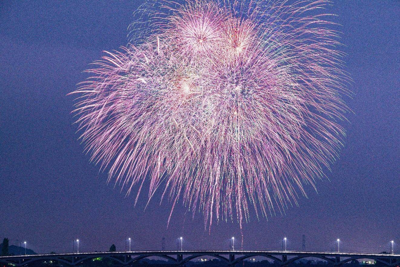 「手賀沼花火大会2025」千葉・手賀沼で開催、夜空を彩る約13,500発の花火｜写真1