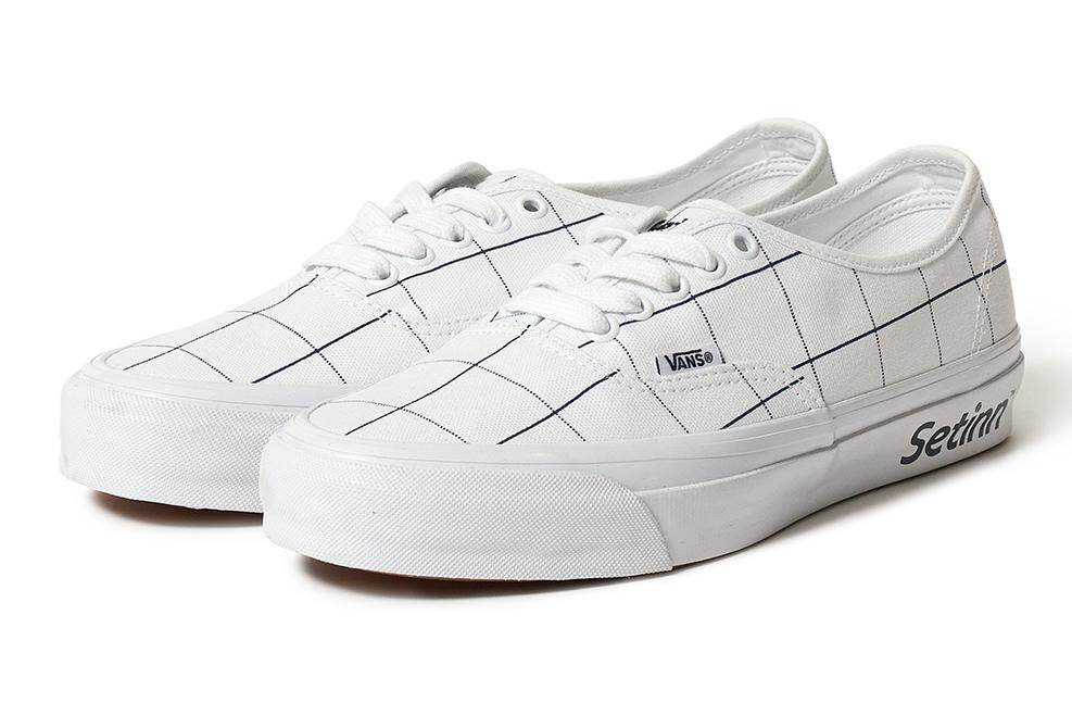 Vans×セットイン“テニスネット”柄スニーカー「オーセンティック」やロゴTシャツなど