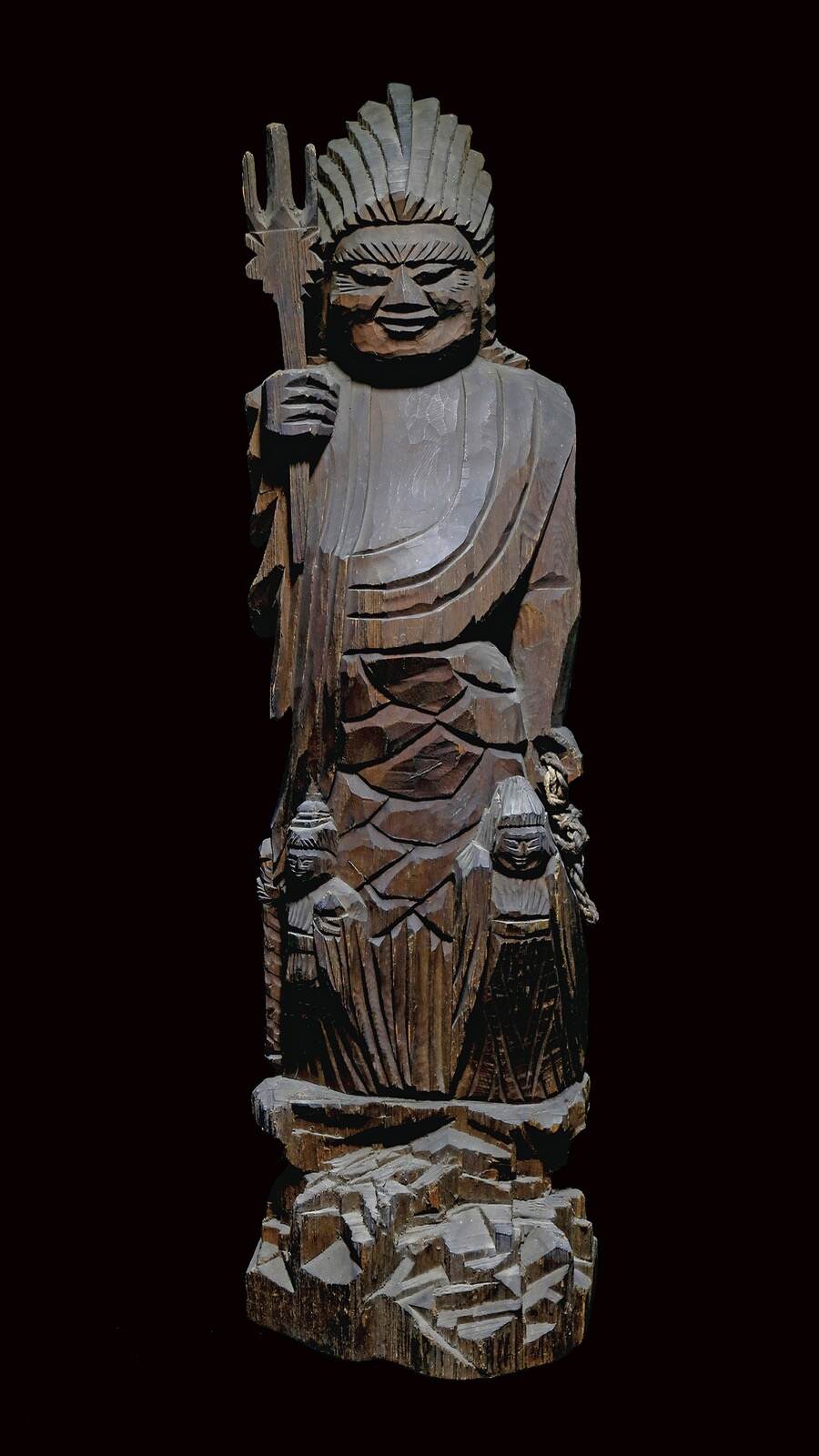 Y2293-28 仏教 木彫り 円空仏 義刀作 高さ29㎝　I 円空工房クリーマ店の販売中作品一覧 | ハンドメイド通販・販売