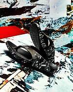 タカヒロミヤシタザソロイスト．×ウーフォスの厚底サンダル、全面レオパード＆楽譜のパターン入り｜写真6