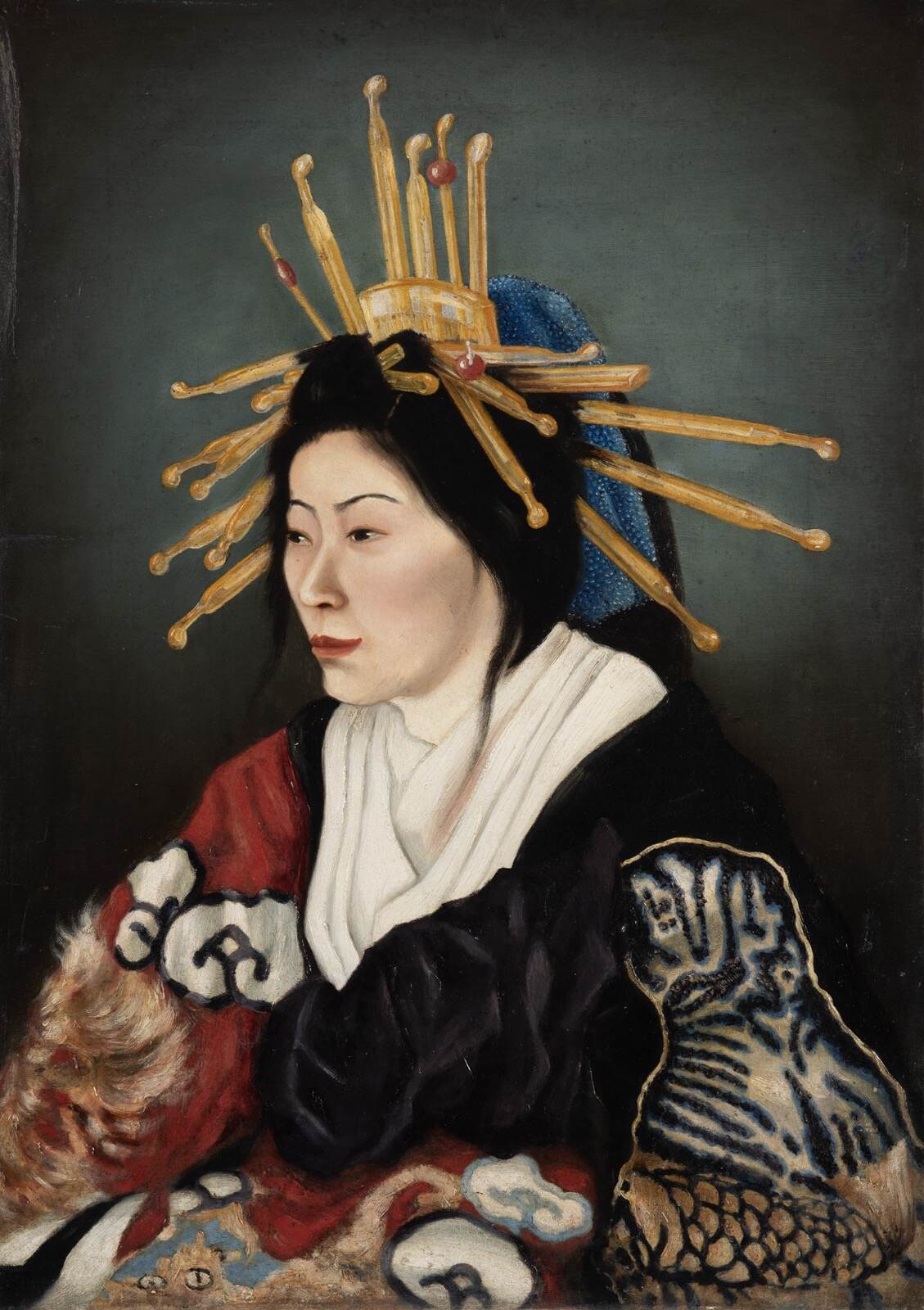 高橋由一 《花魁》 明治5年(1872年) 東京藝術大学蔵