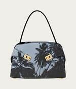 Ferragamo ミニパーティバッグ 黒 スエード ヒョウ柄最終値下げ ガンチーニ ミニバッグ - ウィメンズ | Ferragamo