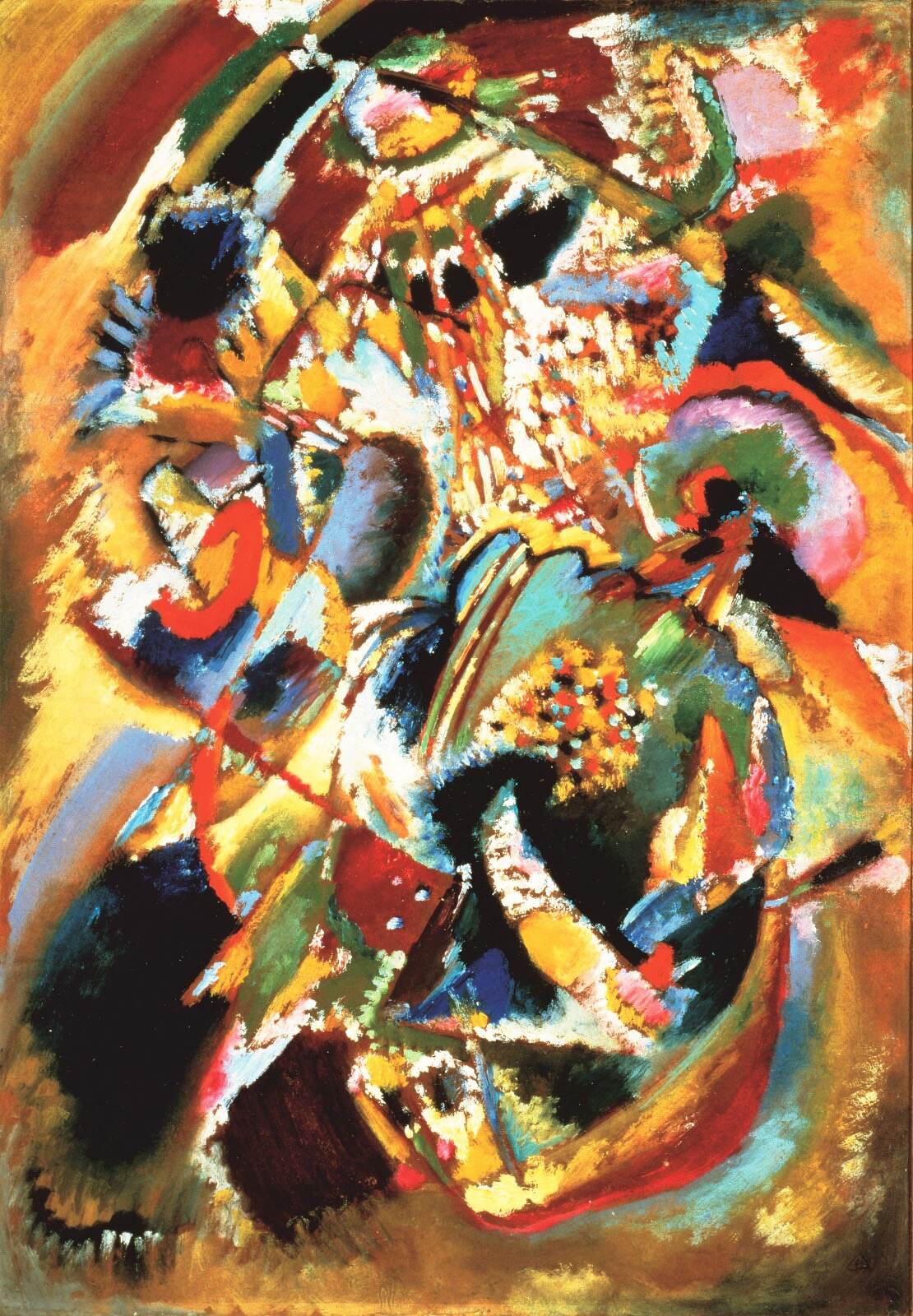 ヴァシリー・カンディンスキー 《「E.R.キャンベルのための壁画No.4」の習作(カーニバル・冬)》 1914年 宮城県美術館蔵