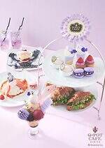 Q-pot CAFE.2号店が東京・日比谷に、“劇場”テーマのすみれ色アフタヌーンティー＆パフェ｜写真1