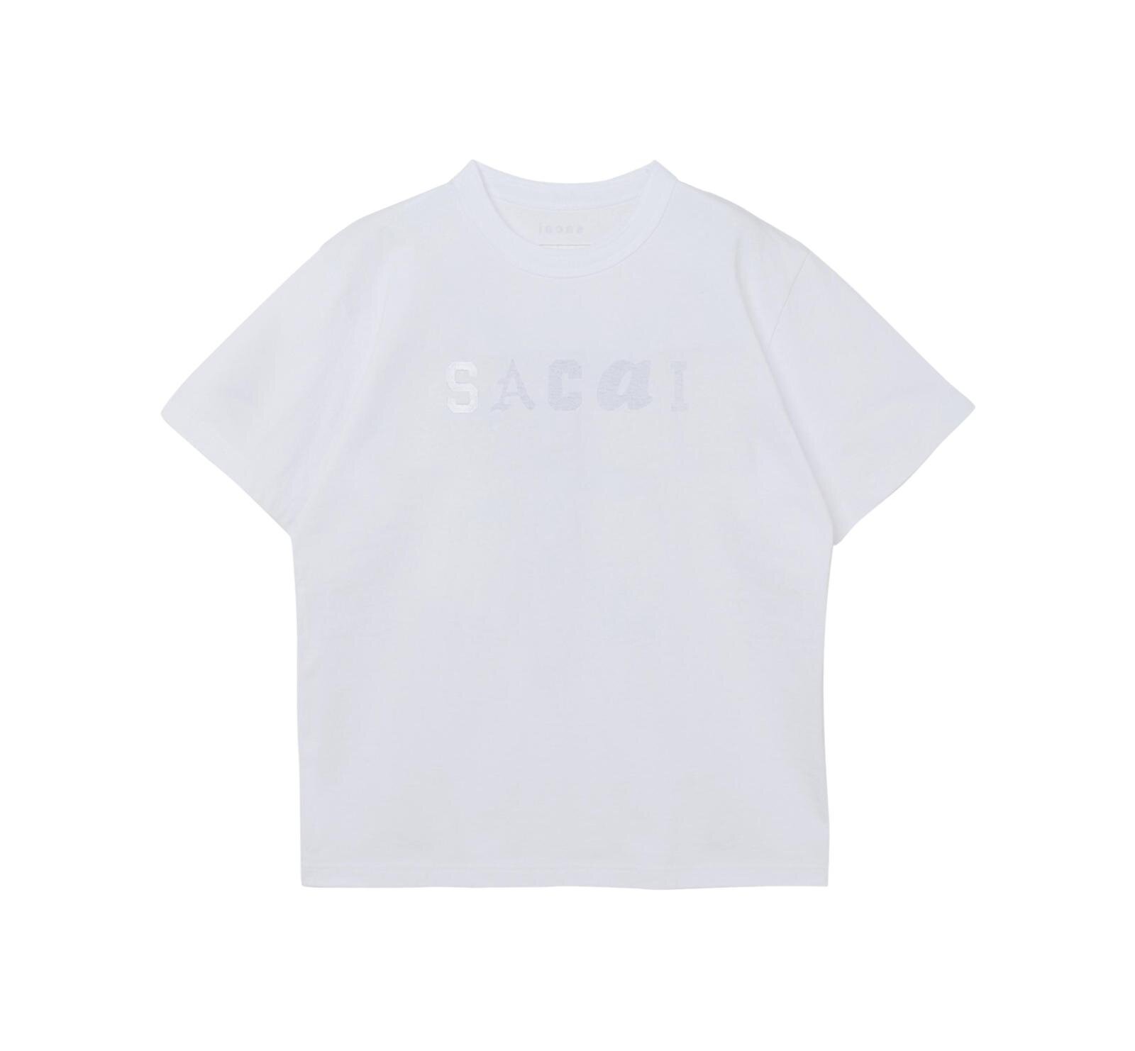 sacai エンブロイダリーレース ロゴ ジャージー Tシャツ 刺繍 sacai Embroidery T-Shirt | sacai Official Store サカイ