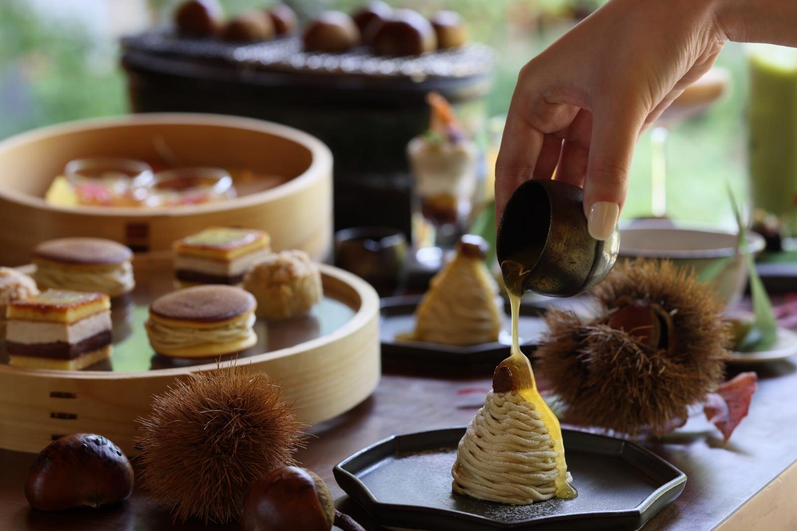 京丹波栗の贅沢アフタヌーンティーが京都で、秋の焼き栗×アイスや濃厚モンブラン