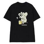 ワイルドサイド ヨウジヤマモトのTシャツ”日本画風”コラージュ＆ゴシックフラワーモチーフ｜写真1