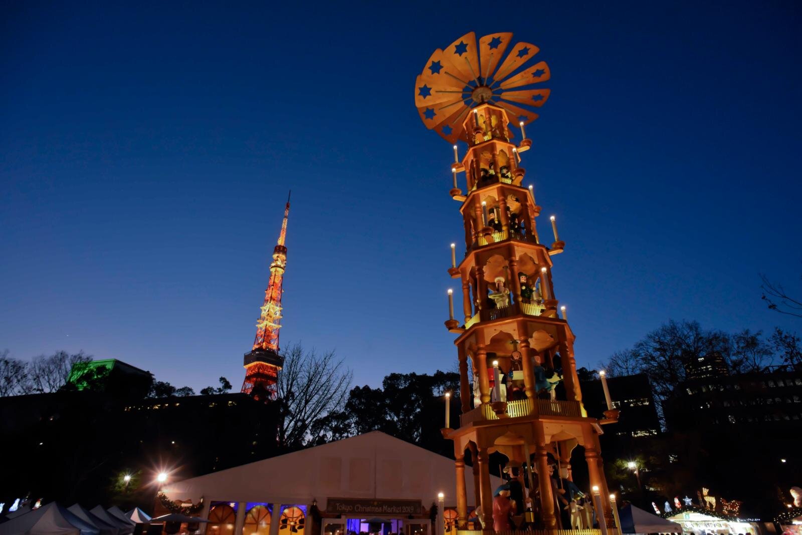 「東京クリスマスマーケット」2019年開催時 芝公園会場の様子