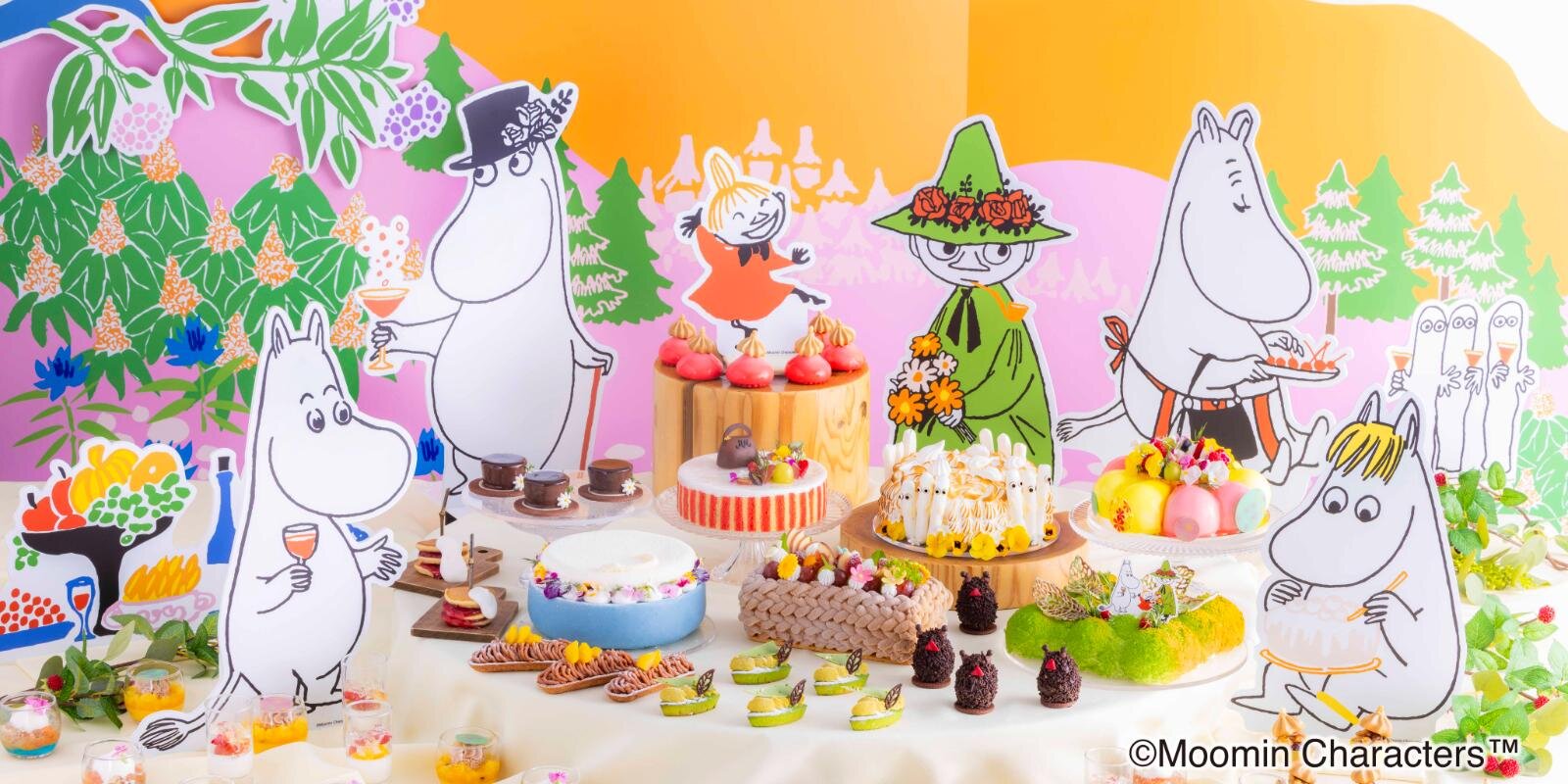ヒルトン大阪「ムーミン谷のティーパーティー」スイーツビュッフェ、まんまるおしりケーキも｜写真1