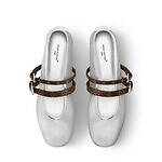 ルイ・ヴィトンのバレリーナシューズ、”モノグラム”ストラップのメタリックメッシュアッパー｜写真2