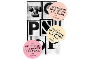 11月4日と6日、TOPSHOP/TOPMANが学生限定のディスカウントキャンペーン開催！ - 全店舗15%OFF｜写真0