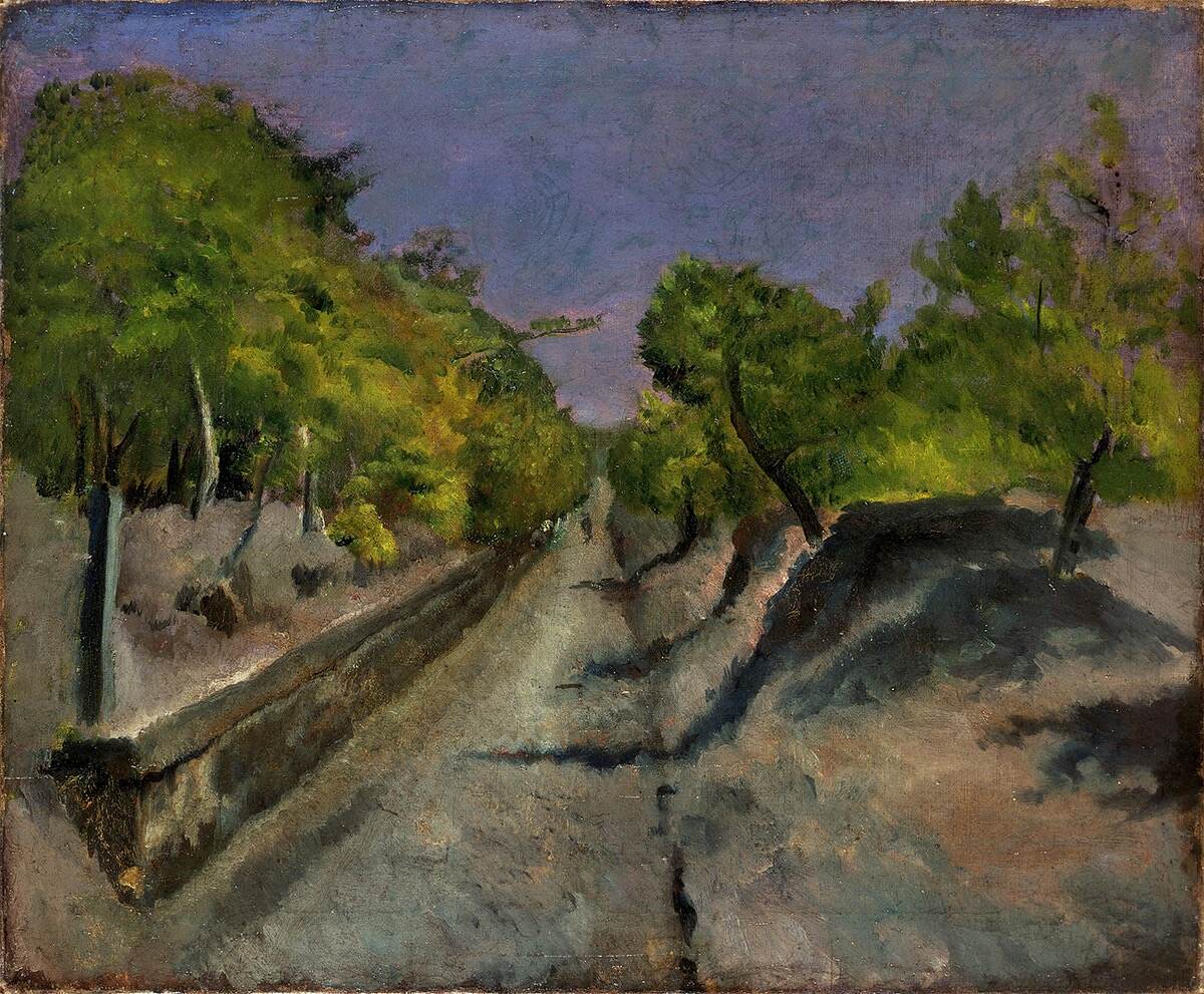 岸田劉生 《石垣ある道(鵠沼風景)》 大正10年(1921年) 油彩・キャンバス 平塚市美術館蔵