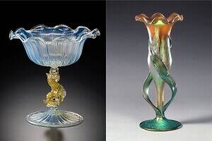 “虹色の輝き”ガラス＆貝細工の展覧会が箱根ガラスの森美術館で、ヴェネチアン・グラスなど約90点