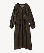 ミュベール“壁紙着想”小花柄ワンピース＆レース襟付きワークジャケット｜写真1