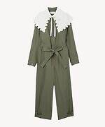 ミュベール“壁紙着想”小花柄ワンピース＆レース襟付きワークジャケット｜写真9