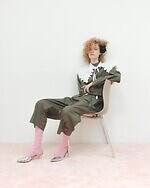 ミュベール“壁紙着想”小花柄ワンピース＆レース襟付きワークジャケット｜写真26