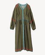 ミュベール“壁紙着想”小花柄ワンピース＆レース襟付きワークジャケット｜写真2