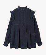 ミュベール“壁紙着想”小花柄ワンピース＆レース襟付きワークジャケット｜写真13