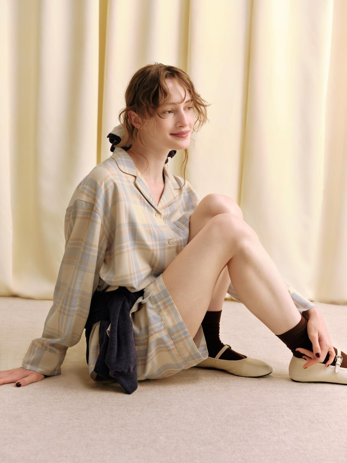 トレンドチェック柄シャツ 8,910円 トレンドチェック柄ショートパンツ 6,380円