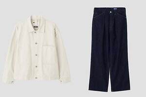 MHL.×キャントンオーバーオールズのジャケット＆パンツ、ナチュラルデニムとインディゴブルー仕立て | マーガレット・ハウエル