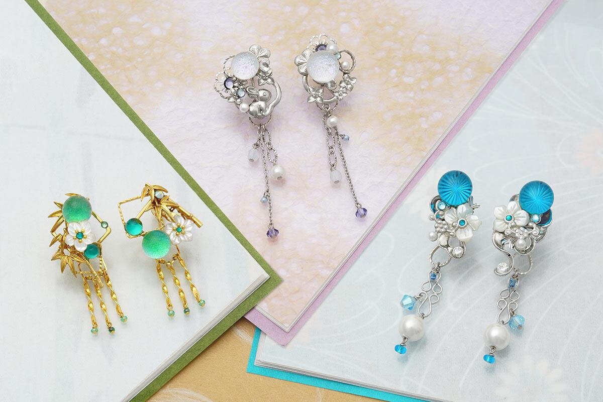 (左から)かぐや姫ぴあり、いなばの白うさぎぴあり、うらしま太郎ぴあり