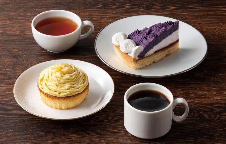 タリーズコーヒーの秋スイーツ、“レトロ喫茶店風”モンブランや紫芋×カシスの濃厚タルト｜写真1