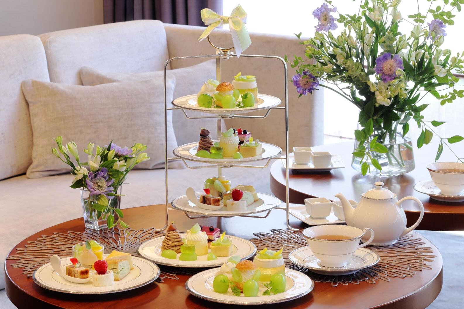 マスカット｜‟シャインマスカットが主役”の秋スイーツアフタヌーンティー、グランドニッコー東京 台場で