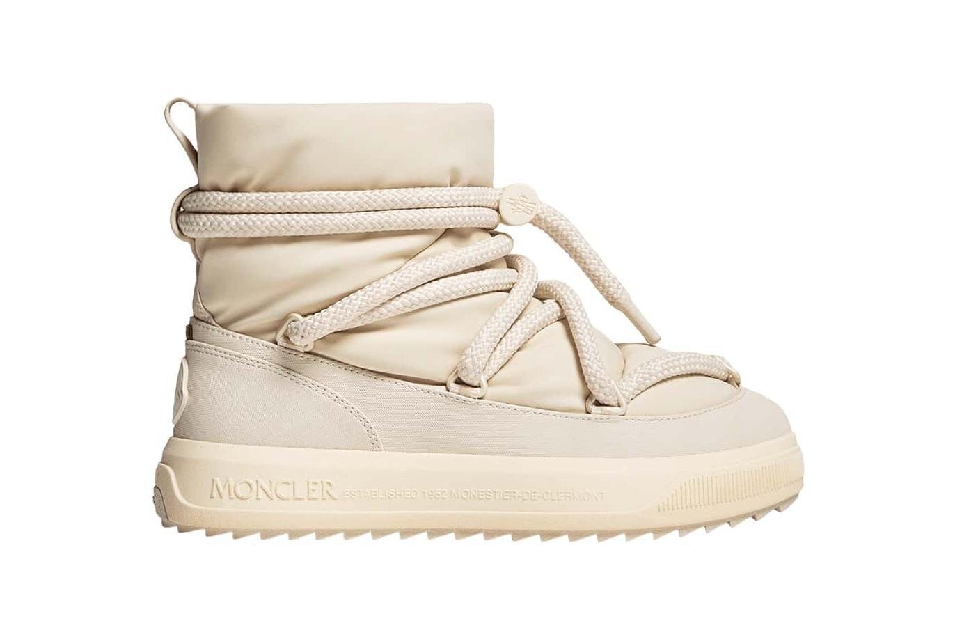 【MONCLER】 レジール トレックアンクルブーツ ベージュ モンクレール”ヌバックレザー”の「トレイルグリップ」防水