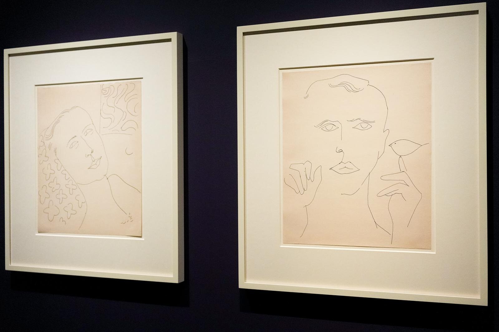 アンディ・ウォーホル《名のない男(UNIDENTIFIED MALE)》1955〜57年
紙にボールペン
※展示風景