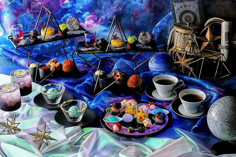 渋谷ストリームホテル「星空アフタヌーンティー」土星ショコラや天王星風チョコミントアイス