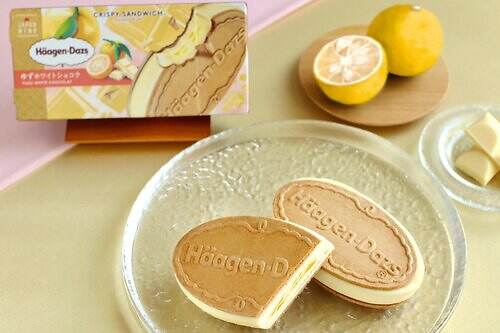 ハーゲンダッツ、和クリスピーサンド「ゆずホワイトショコラ」甘酸っぱいソースなど"ゆず尽くし”アイス