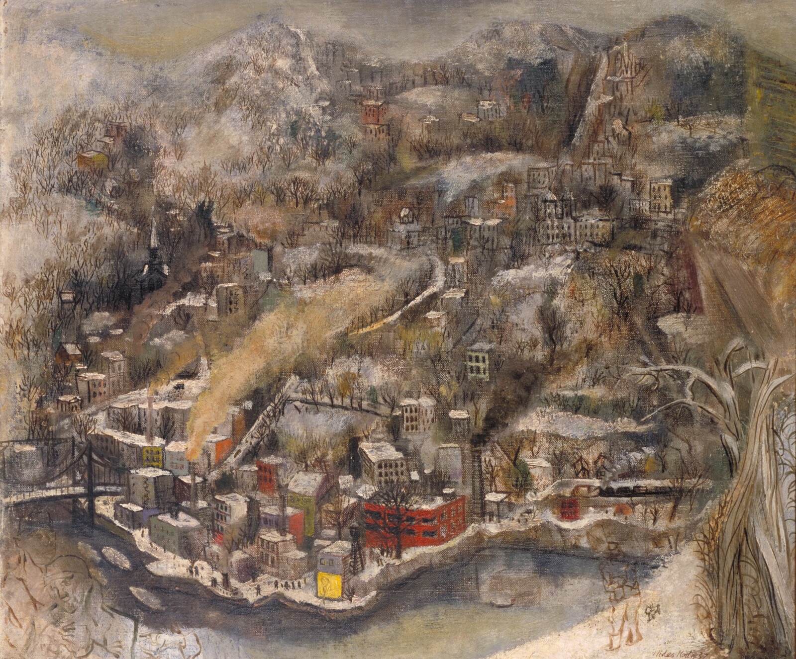 野田英夫 《風景》 昭和12年(1937年) 京都国立近代美術館蔵