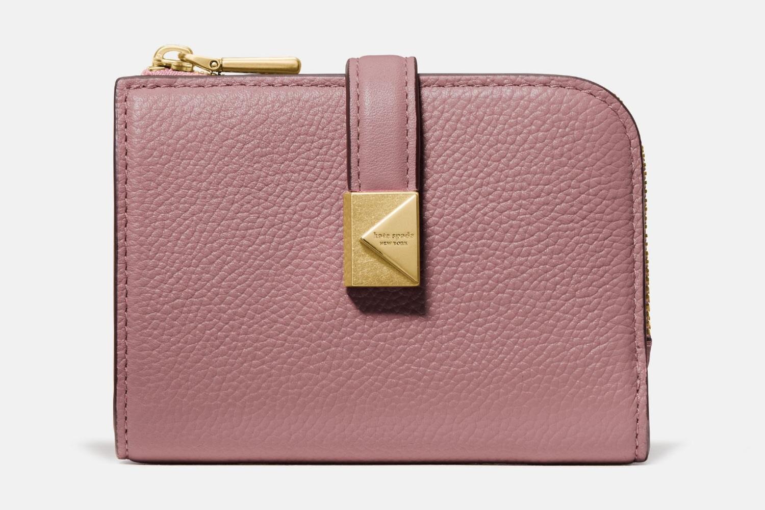 美品★ケイトスペード　ハリネズミ　長財布　ピンク　箱あり ケイト・スペード25年秋小物、くすみピンクの“Kハードウエア