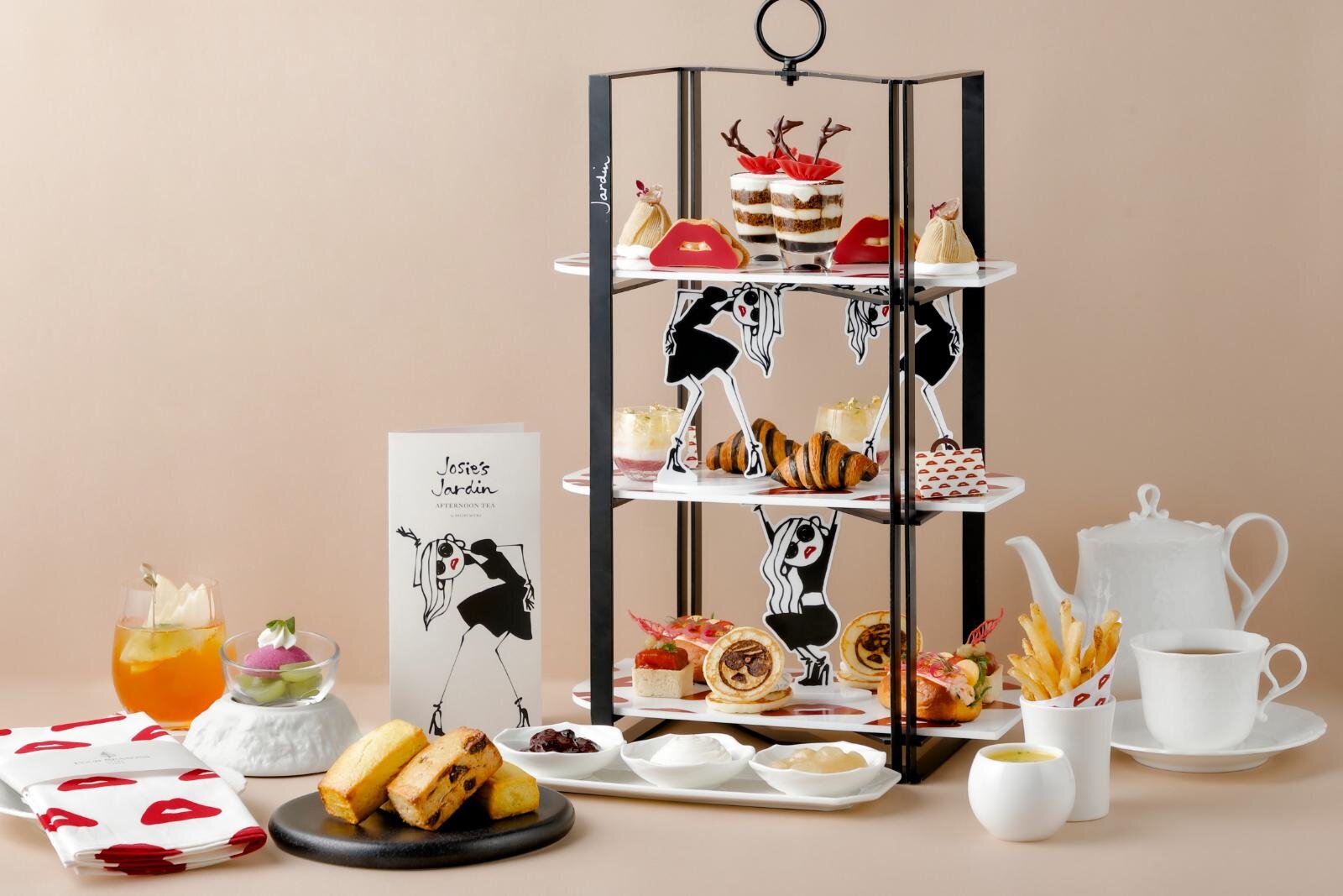 ハンバーガー｜フォーシーズンズホテル大阪×三浦大地のアフタヌーンティー＆ディナー、"リップモチーフ"スイーツなど