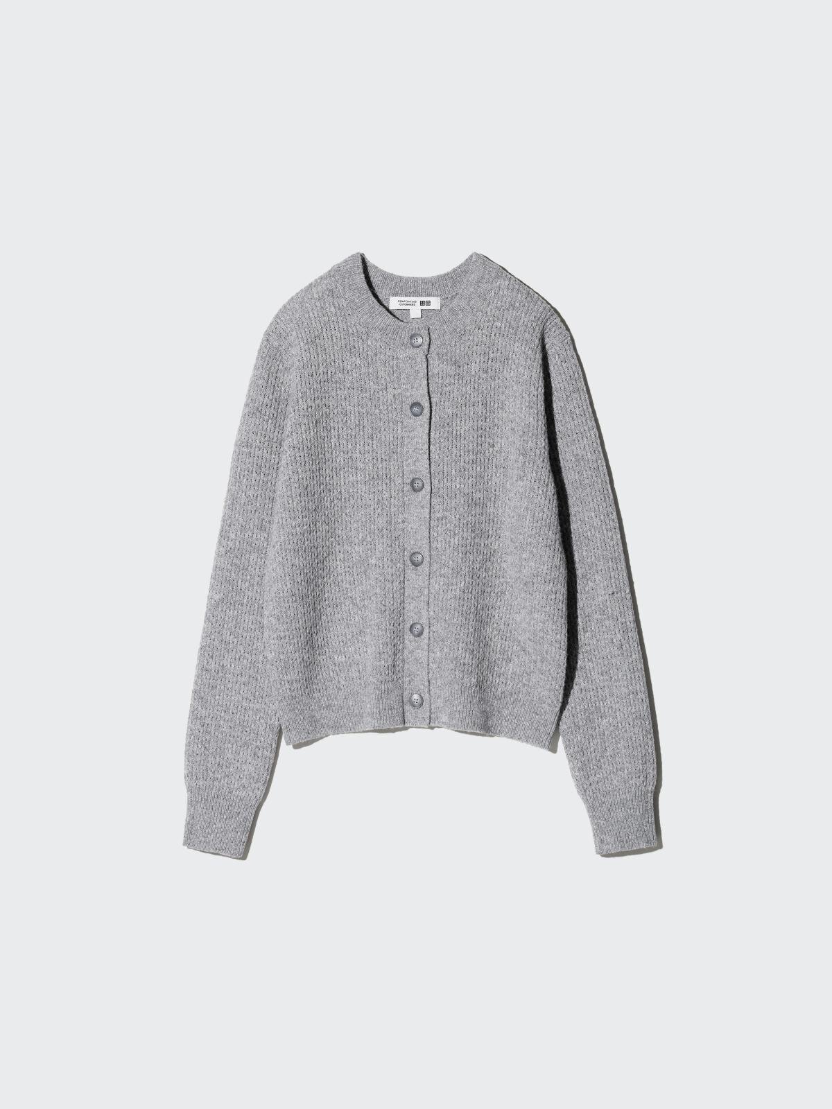 ウールブレンドクルーネックカーディガン 3,990円