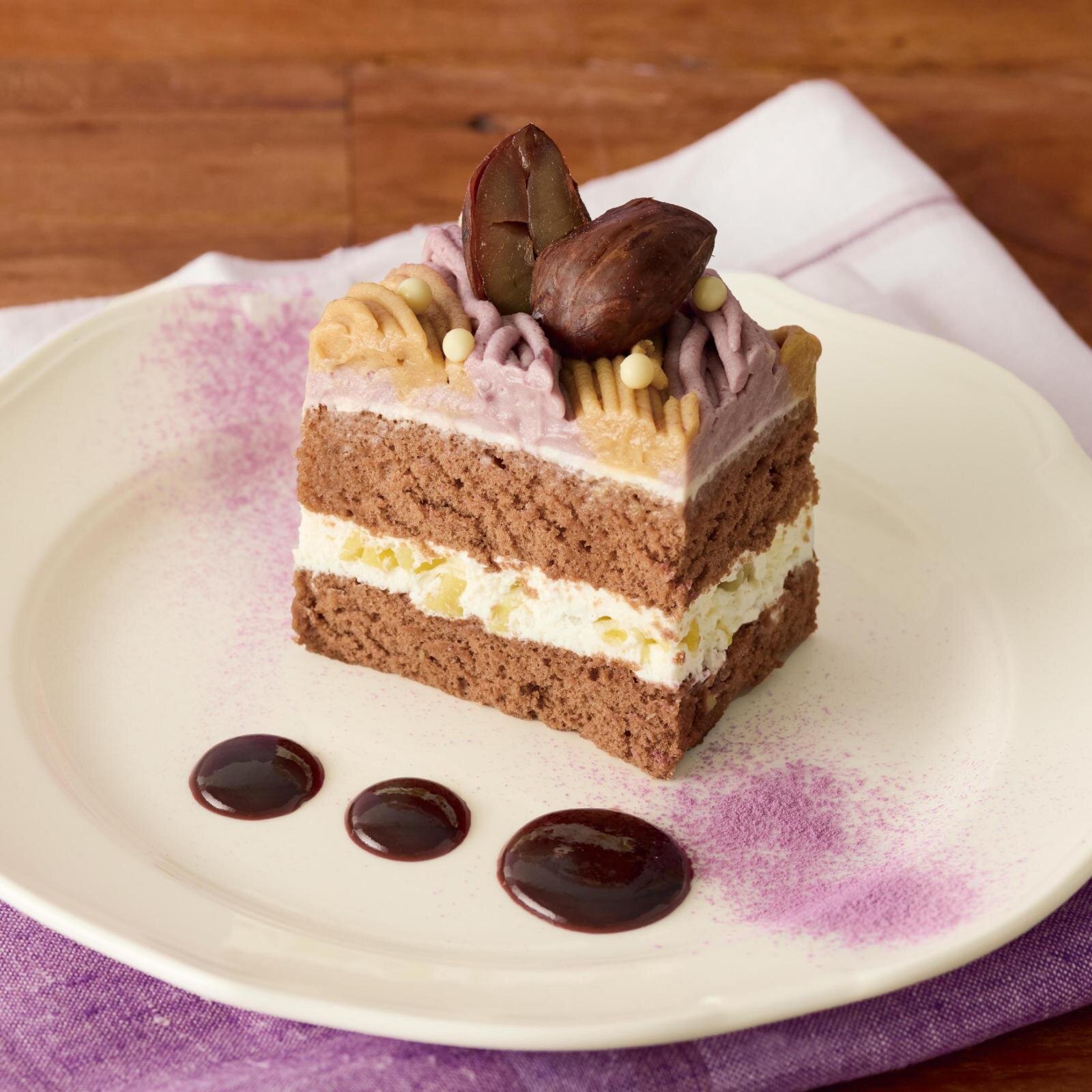 栗とむらさき芋のショートケーキ 980円※9月4日(木)～11月12日(水)
