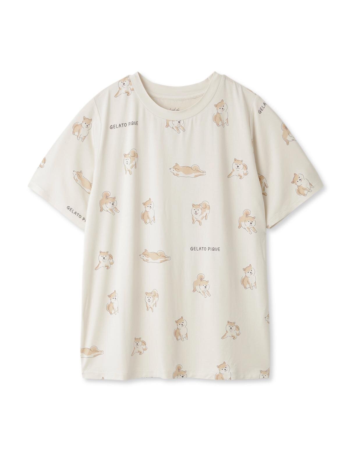 ジェラート ピケ「シュナウザー」モチーフTシャツ＆”柴犬”総柄