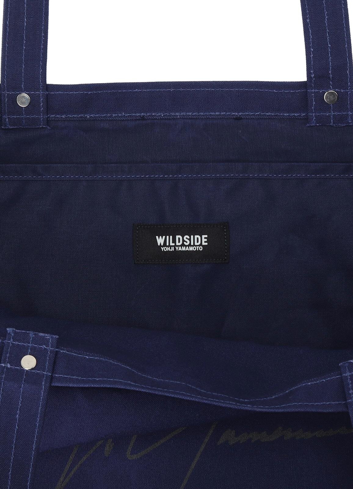 良品✨ ヨウジヤマモト　ウェーブレザー　ヴィンテージ　トートバッグ　ネイビー WILDSIDE YOHJI YAMAMOTO × 一澤信三郎帆布 Collaboration