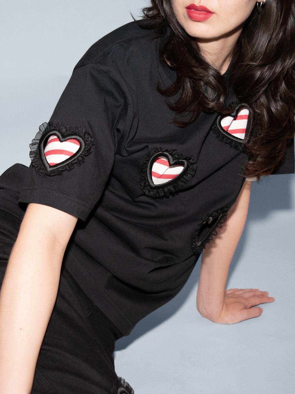 キワンダキワンダ“ハート刺繍”オーダーTシャツ＆スウェットが銀座で、フリルとパールのオプションも｜写真12
