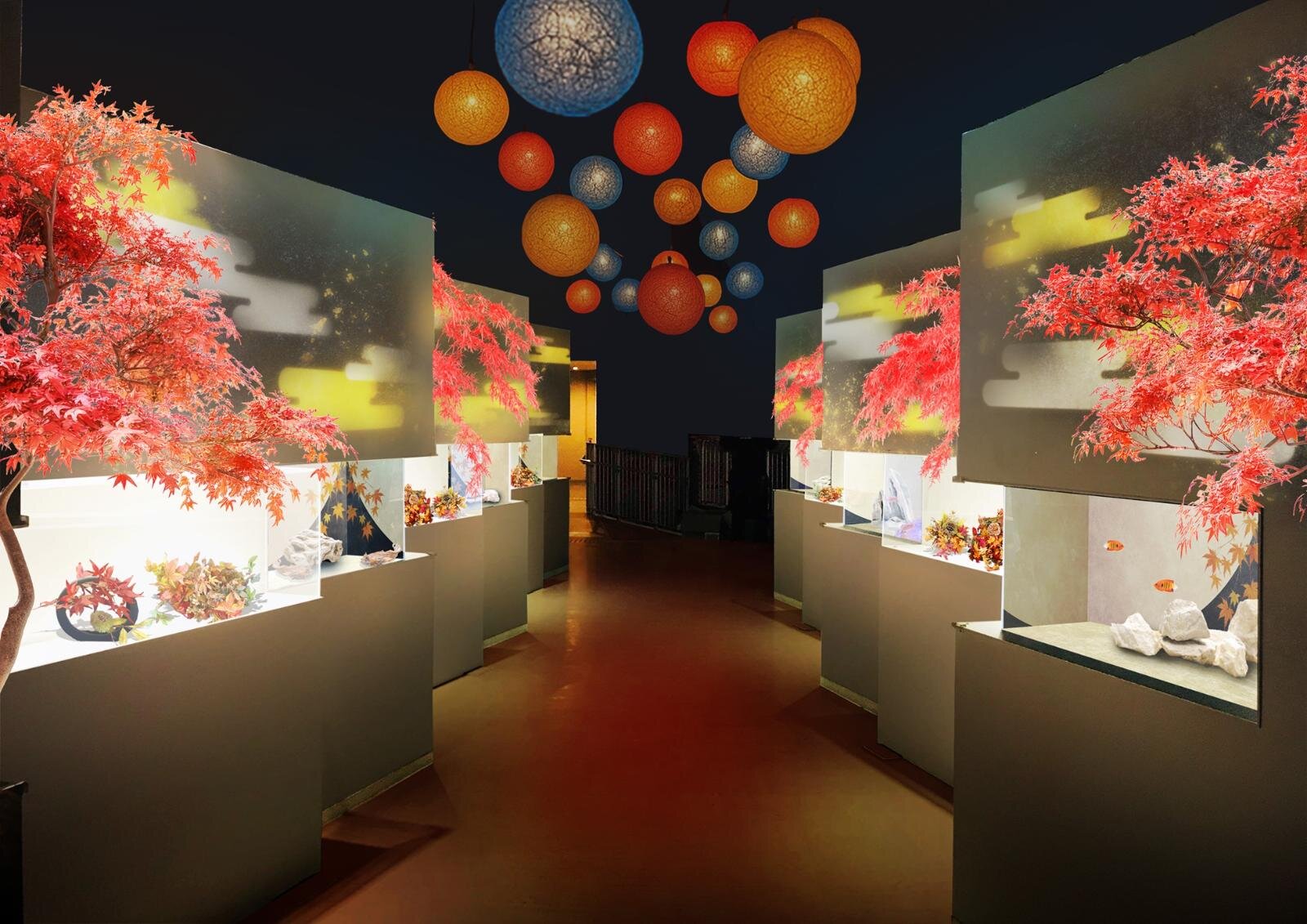 マクセル アクアパーク品川“紅葉アート”の秋イベント、紅のクラゲ水槽＆新演出イルカショー｜写真7