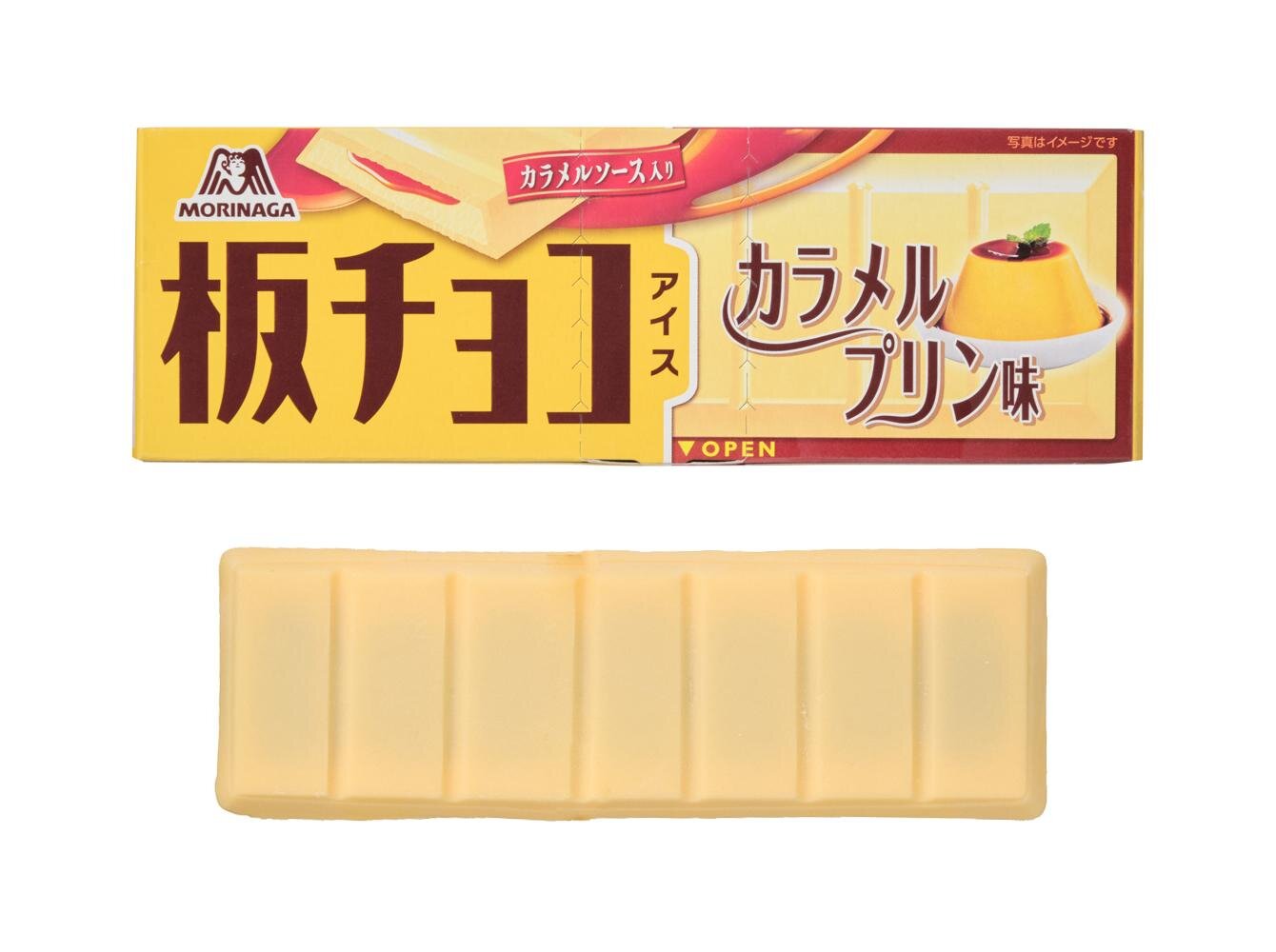 「板チョコアイス カラメルプリン味」198円 ※数量限定