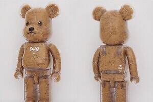 フラグメント デザイン手掛ける「ベアブリック」シュタイフのモヘアを詰め込んだクリア素材フィギュア