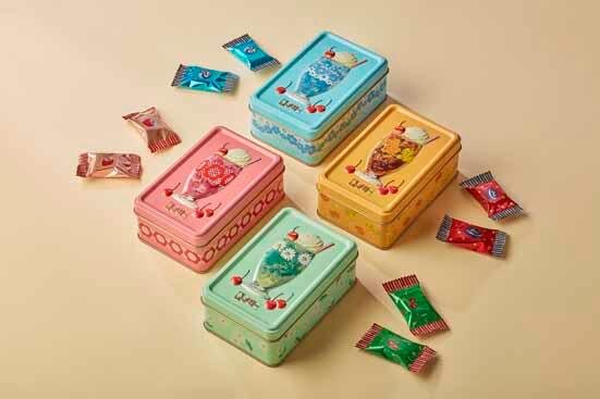 メリーチョコレート×アデリアレトロ"純喫茶"モチーフのキャンディチョコ缶、パチパチ弾けるソーダ味など｜写真5