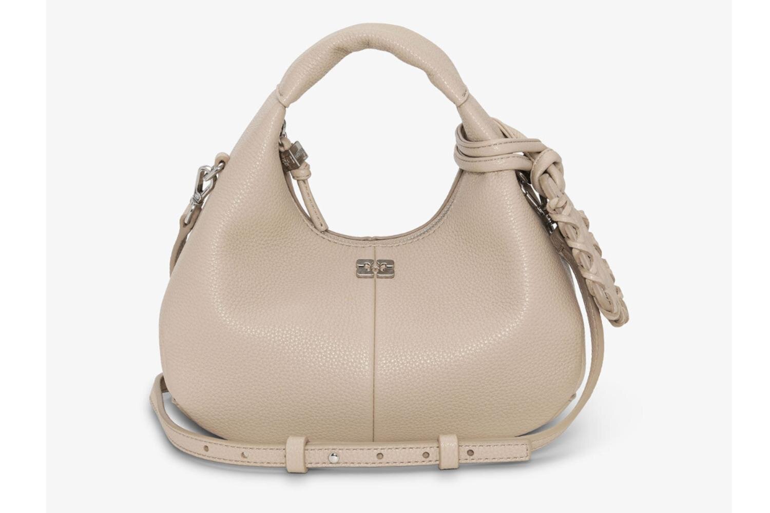 ガニー「ミニ ホーボーバッグ」“バタフライロゴ＆ミラータグ”煌めくふっくら立体フォルム