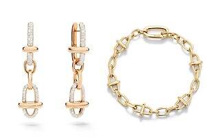 ポメラート「イコニカ」25年秋"ダイヤモンド×ローズゴールド"の揺れるフープイヤリング