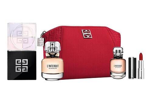 ジバンシイ25年クリスマスコフレ第3弾、‟禁断の赤ポーチ付き”名品パウダー＆フレグランスの現品セット