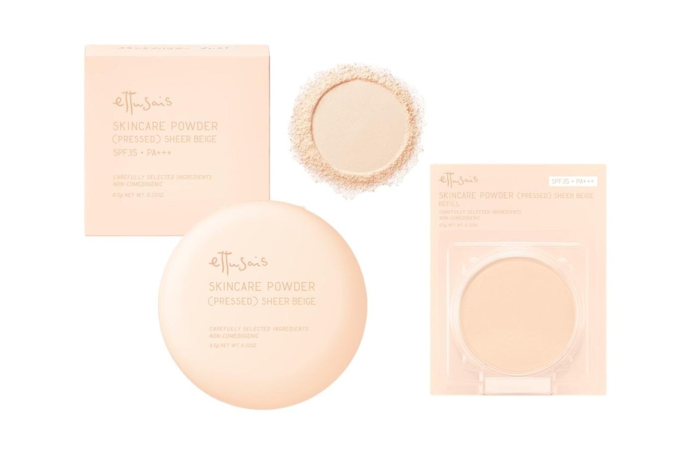 エテュセ25年秋ベースメイク、人気スキンケアパウダーに“シアーベージュ”ふんわりカバーで透明ツヤ肌へ