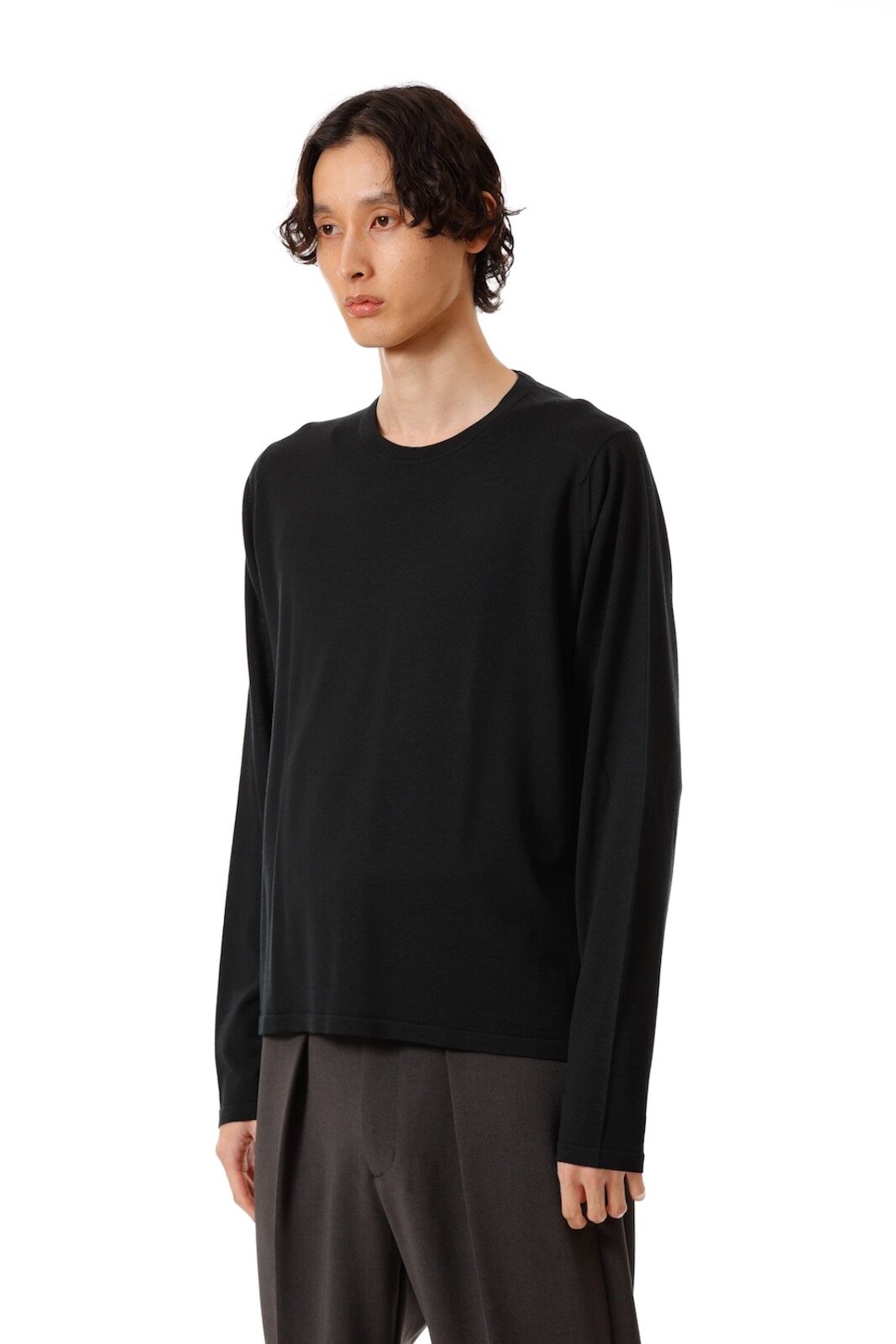 ×ジョン スメドレー メリノ エクストラファイン ウェルテッド クルーネック L/S 55,000円
