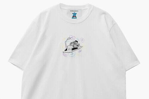アンリアレイジ×渋谷「ザ ドラえもん ストア」“太陽光に当たると柄が浮かぶ！？”タイムマシンTシャツ