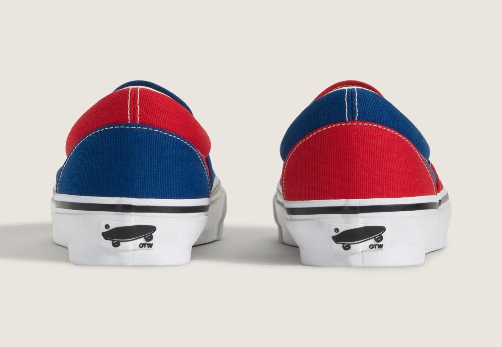 Vans×エンジニアド ガーメンツのスニーカー、切り替え配色のアシンメトリースリッポン｜写真2